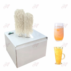 Wholesale Restaurant Cafe Used 2 Brushes Glassware Polishing Machine Auto Cup Cup Polisher Automatic Cup Wiper