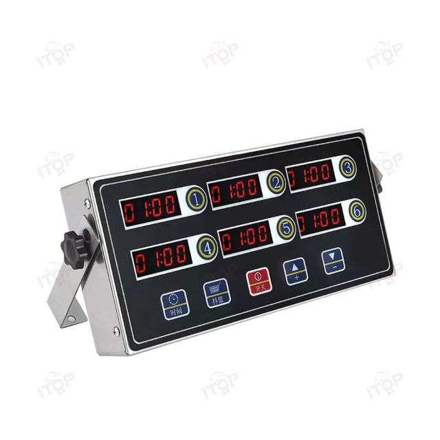 Newest Hotel Burger Shop Loud Alarm Bakery Timer Commercial 6 Channels Digital Kitchen Timer For Sale