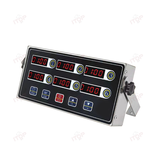 Newest Hotel Burger Shop Loud Alarm Bakery Timer Commercial 6 Channels Digital Kitchen Timer For Sale