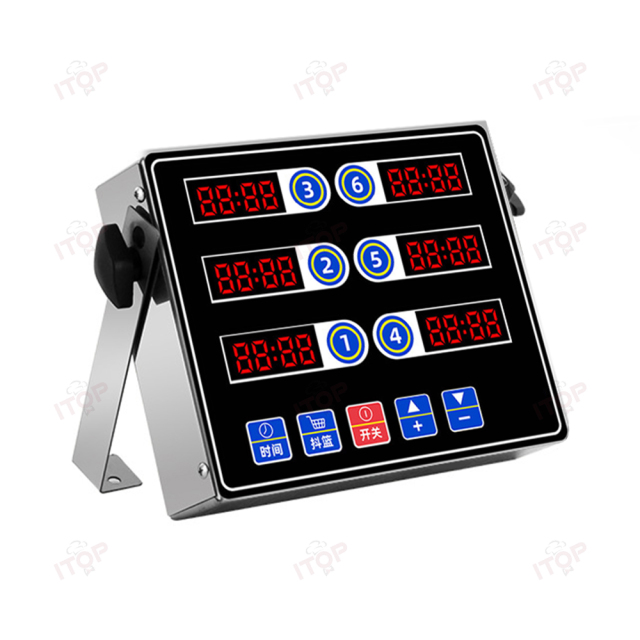 Newest Hotel Burger Shop Loud Alarm Bakery Timer Commercial 6 Channels Digital Kitchen Timer For Sale