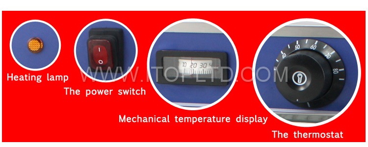 High-accuracy Food Warmer Showcase Table Top Commercial Display Glass Food Warmer