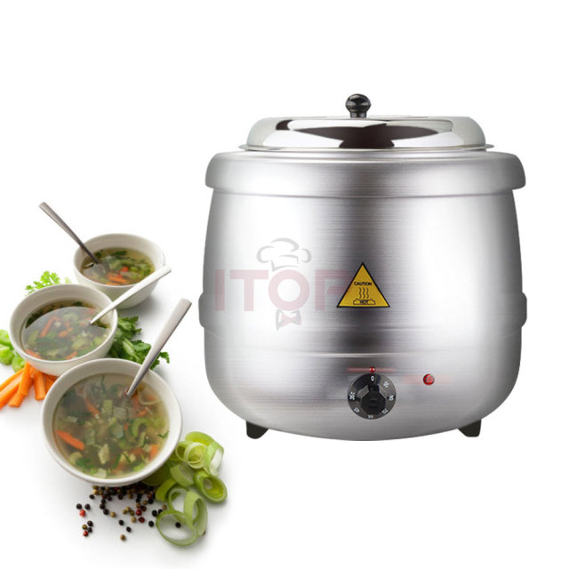 10L 13L Adjustable Temperature Stainless Pots Buffet Soup Warmer Buffet Restaurant Electric Pot Soup Kettle With Lid