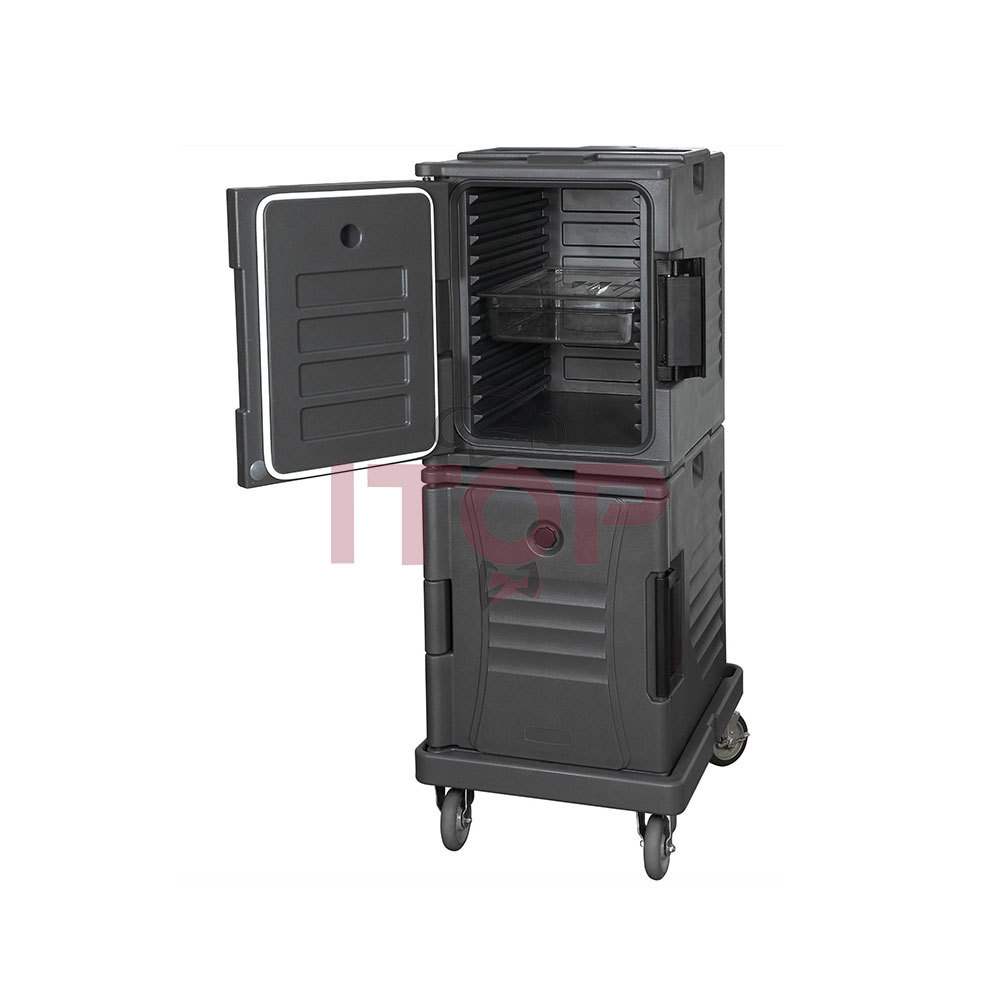 Bottom Cart With Casters For Non-electric Ultra Pan Carrier Food Storage Box Carrier Grey