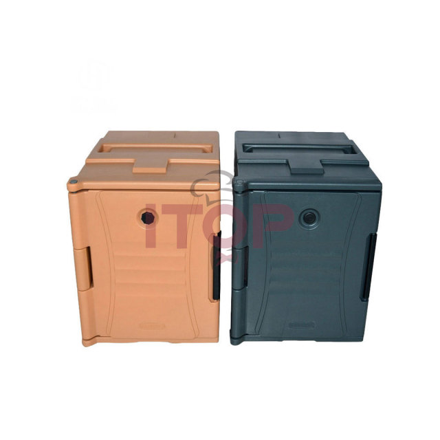 Single / Double Layers Commercial Food Pan Carrier Insulated Ultra Catering Thermo Box Non Electric Transport Carts