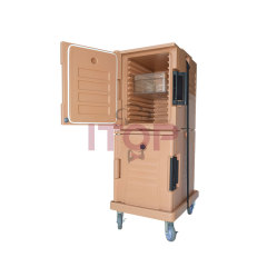 Single / Double Layers Commercial Food Pan Carrier Insulated Ultra Catering Thermo Box Non Electric Transport Carts
