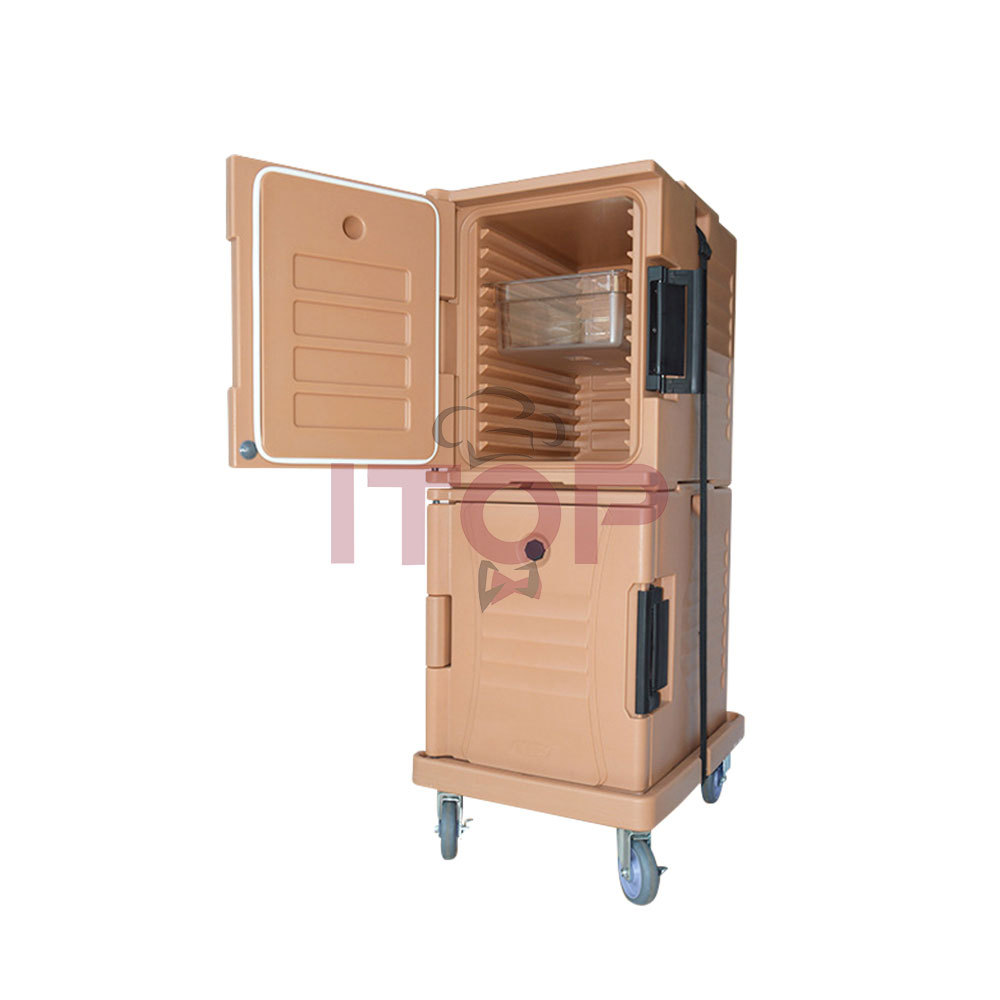 Bottom Cart With Casters For Non-electric Ultra Pan Carrier Food Storage Box Carrier Grey