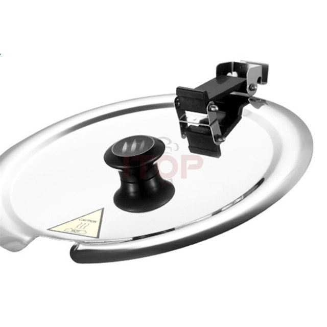 110v 220v 10L 13L Deluxe Electric Heating Round Countertop Soup Warmer With Thermostatic Controls Soup Kettle