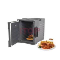 Single / Double Layers Commercial Food Pan Carrier Insulated Ultra Catering Thermo Box Non Electric Transport Carts