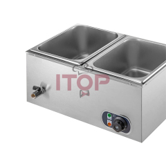Stainless Steel 2 GN Pans Electrical Table Top Buffet Bain-marie Pot Food Warmer For Restaurant Buffet