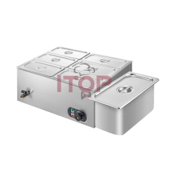 Buffet 6 Pans Stainless Steel Electric Bain Marie Food Warmer Water Bath Chocolate Pot With Temperature Control