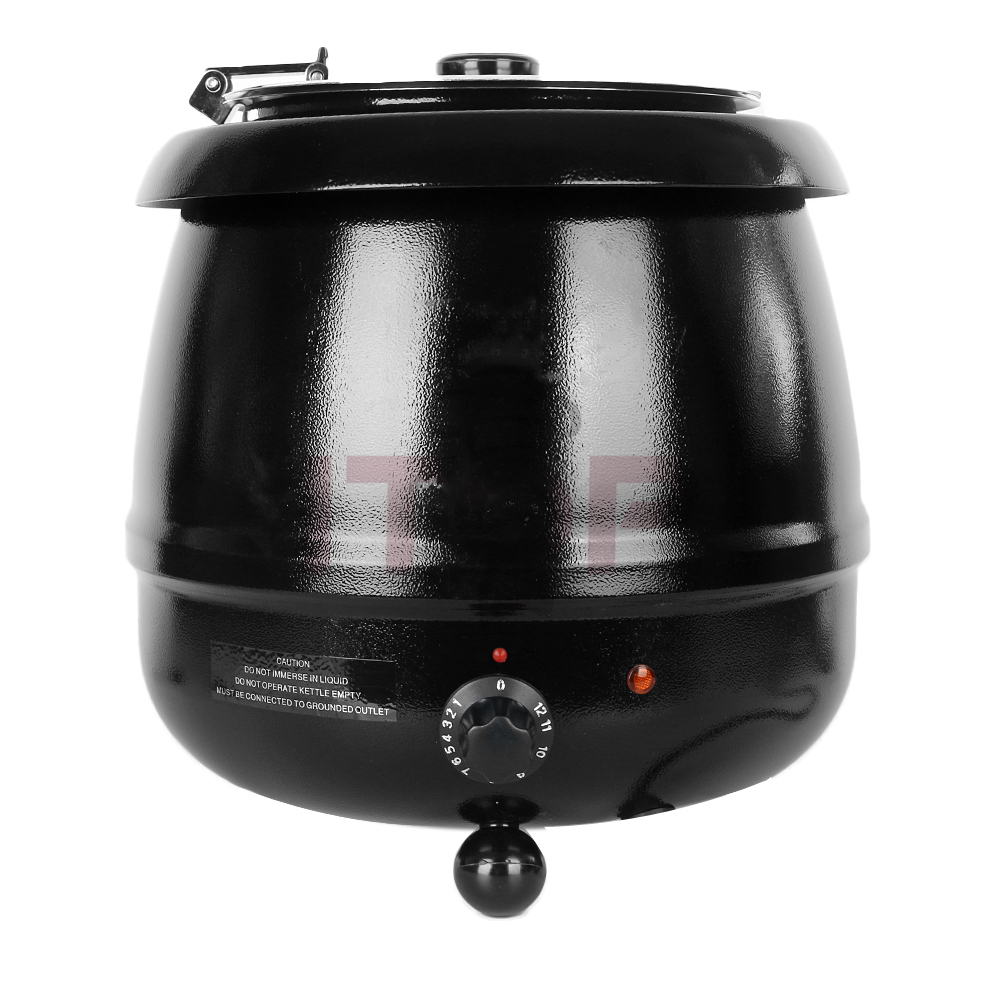 Commercial Soup Kettle With Hinged Lid And Detachable Stainless Steel Insert Pot For Restaurant 10.5 Quarts