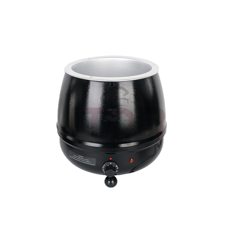 Commercial Soup Kettle With Hinged Lid And Detachable Stainless Steel Insert Pot For Restaurant 10.5 Quarts