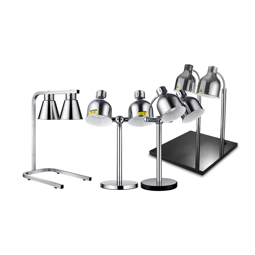 Professional Commercial Electric Double Heads Buffet Potato Chips Chicken Warmer Universal Direction Food Heat Lamp