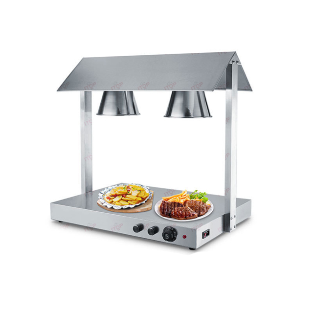 2 Heads Commercial Food Warming Lamp Station Restaurant Big Power Electric Food Heating Light