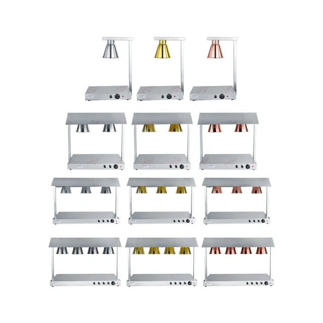 3 Heads Catering Buffet Temperature Control Electric Heat Food Lamp Warmer  Display Food Heating Light