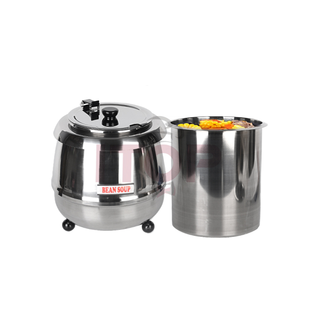10L Stainless Steel Commercial Electric Heating Soup Kettle Buffet Hotels Equipment Soup Pot Warmer