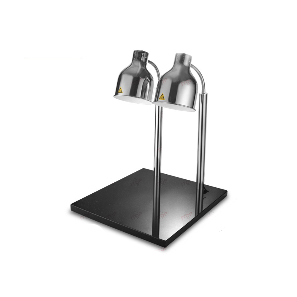 Professional Commercial Electric Double Heads Buffet Potato Chips Chicken Warmer Universal Direction Food Heat Lamp