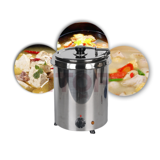 Stainless Steel 5.7L Electric Soup Kettle Economic Commercial Soup Boiler Electric Soup Warmer