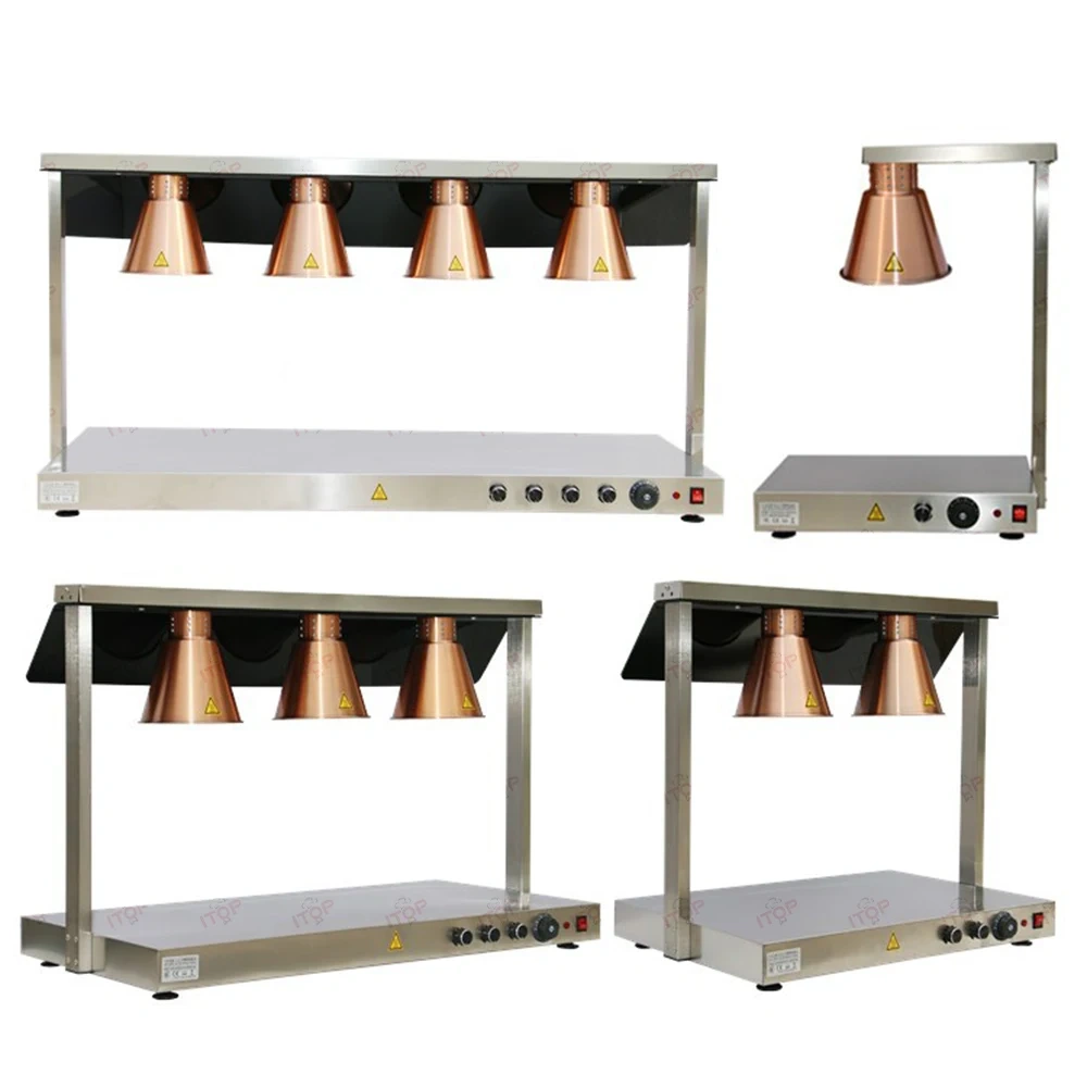 3 Heads Catering Buffet Temperature Control Electric Heat Food Lamp Warmer  Display Food Heating Light