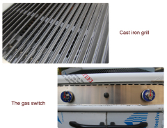 Gas Lava Rock Grill Stove With Cabinet For Restaurants Food Shops Retail And Hotels Kitchen Equipment