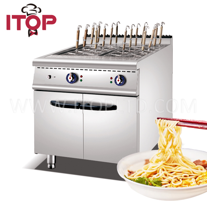 16 Baskets 12 Baskets Professional Electric Pasta Cooker With Cabinet High Productivity For Restaurants Hotels