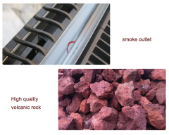 China Factory Commercial Restaurants Hotels Electric Lava Rock Grill With Cabinet