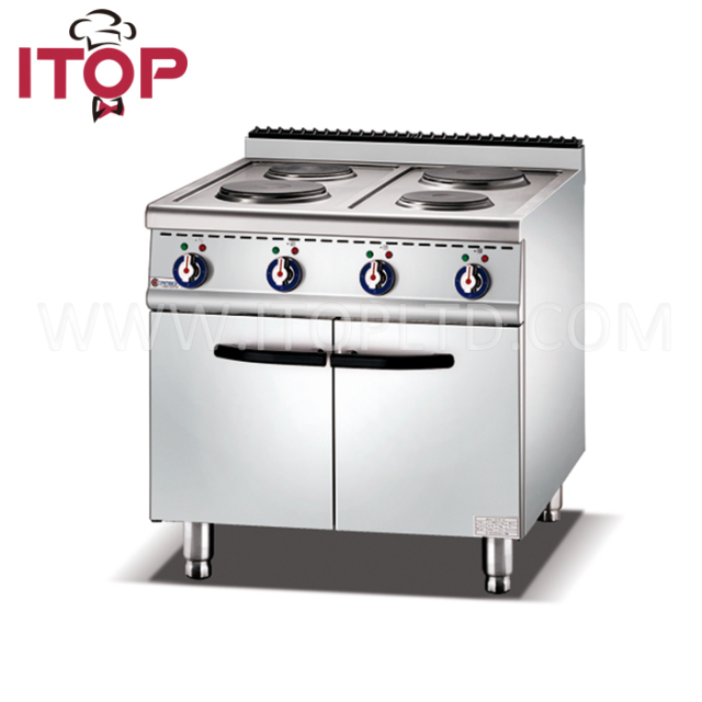 Electric Stoves Commercial Induction Luxury Series Electric 4 Hot Round Heating Plate Cooker With Cabinet For Sale