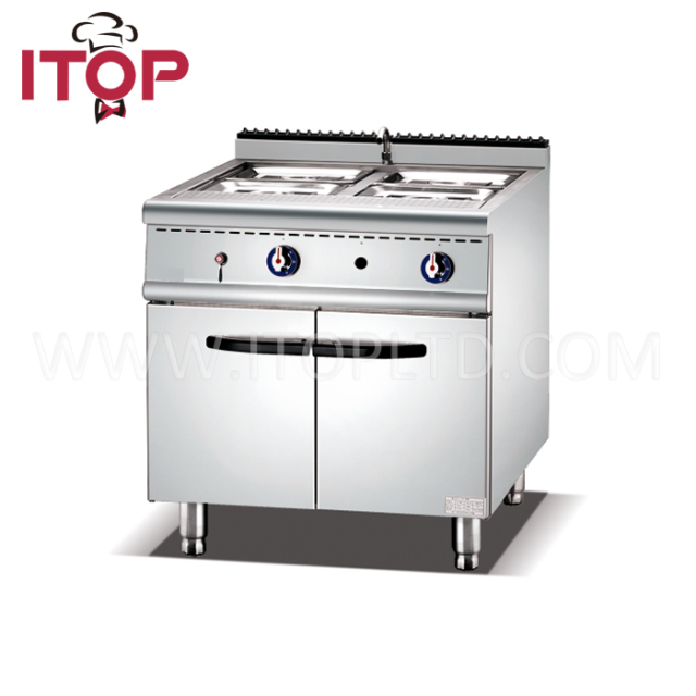 Professional Restaurant Hotel Commercial Industrial Restaurant Gas Bain Marie Stove With Cabinet