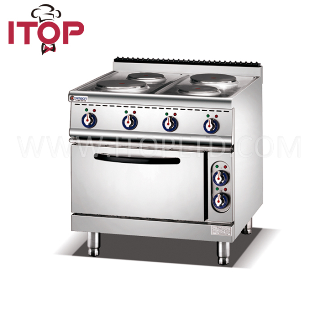 Restaurant Electric 4 -hot Plates Induction Cooking Range Electric Cooking Stove With Oven