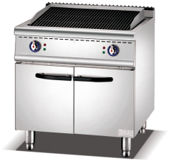 China Factory Commercial Restaurants Hotels Electric Lava Rock Grill With Cabinet