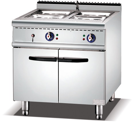 Commercial Kitchen Freestanding 4 Basins Electric Bain Marie Food Warmer With Cabinet