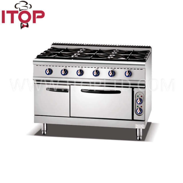 Freestanding 6 burner Gas Stove Cooker With Electric Cooker Oven Gas Cooking Range With Oven