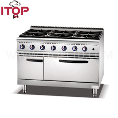 Freestanding 6 burner Gas Stove Cooker With Electric Cooker Oven Gas Cooking Range With Oven