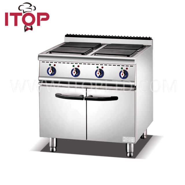 Heavy-duty Commercial Square Stainless Steel Electric Hot Plate Cooker With Cabinet