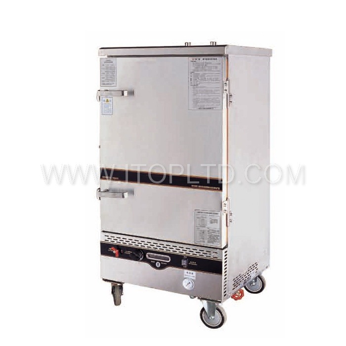 10 Trays 12 Trays Single Door Industrial Rice Steaming Cooker Cabinet Commercial Gas Rice Steamer Machine