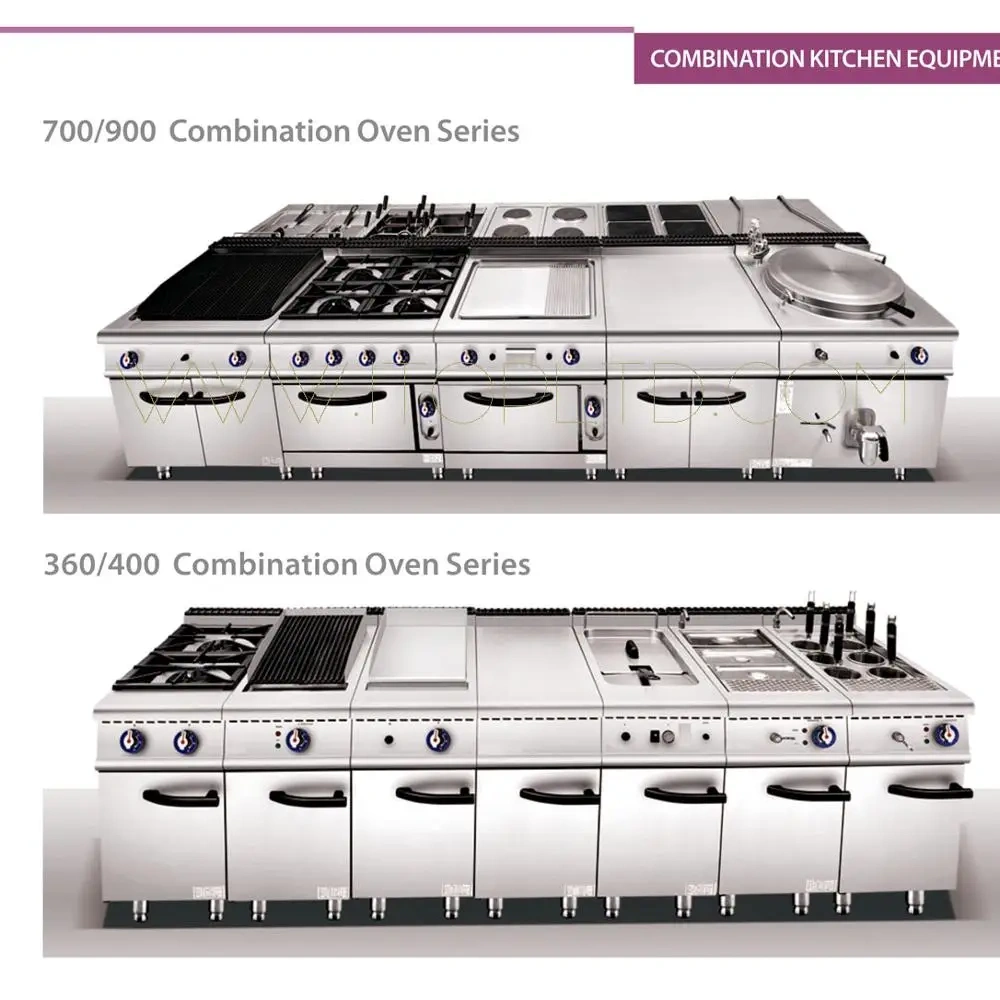 Catering Kitchen Cooking Equipment Freestanding Stainless Steel Gas Griddle 2/3 Flat & 1/3 Grooved With Cabinet