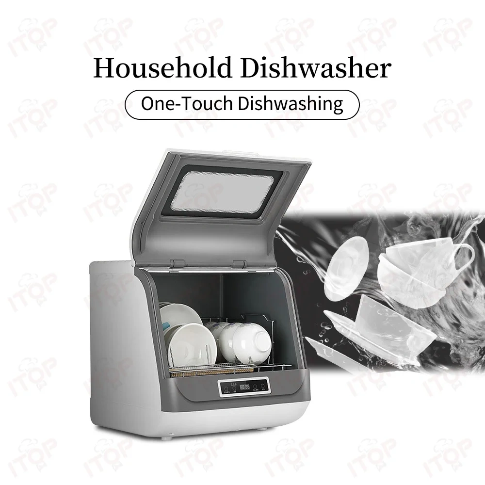 800w Countertop Electric Smart Mini Dish Washer Kitchen Dish Bowl Washing Machine For Home Use