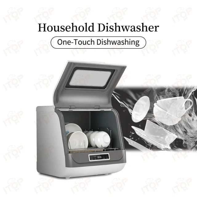 800w Countertop Electric Smart Mini Dish Washer Kitchen Dish Bowl Washing Machine For Home Use