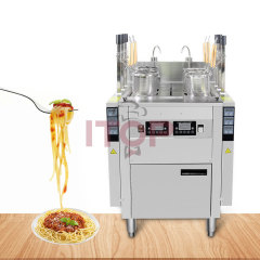 Commercial Smart Timer Rapid Ramen Cooker Automatic Pasta Cooker 6 Heads Automatic Lift-up Gas Noodle Cooker