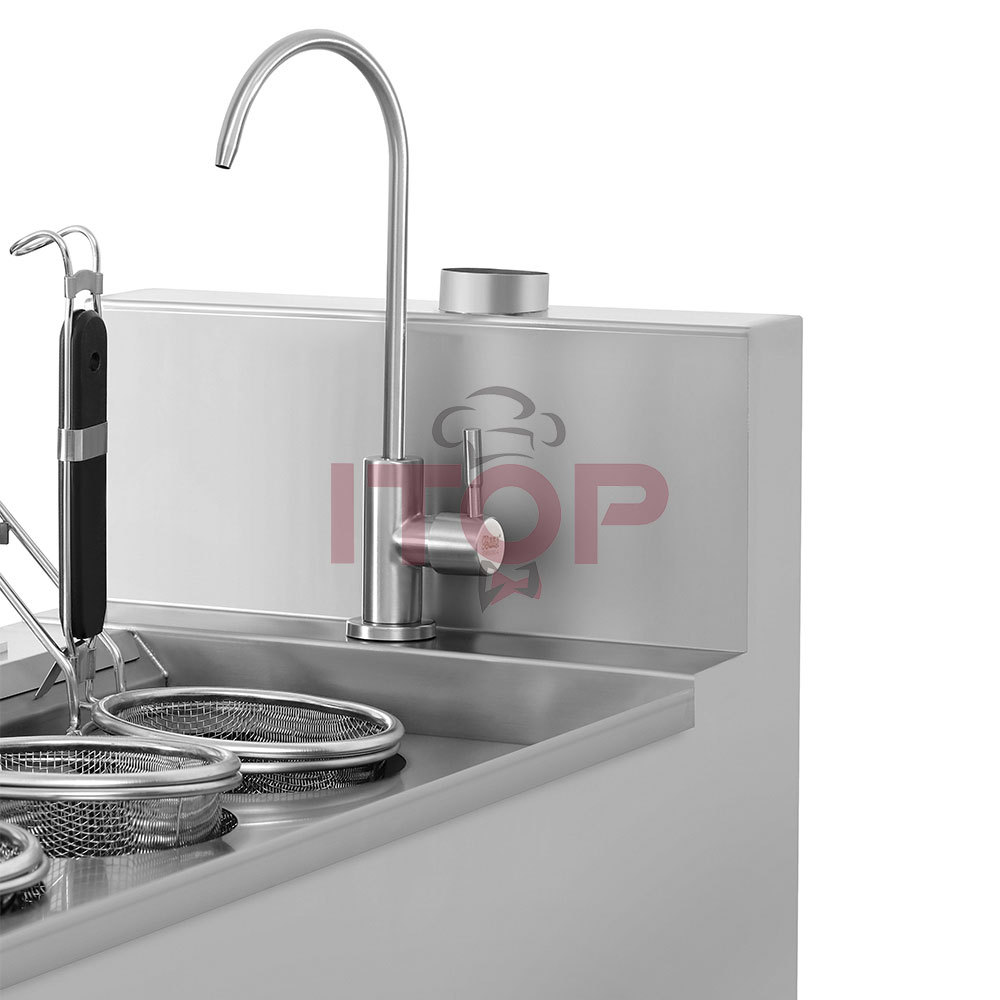 Commercial Automatic 3 Baskets Noodle Stove Gas Pasta Cooker Cooking Noodle Machine Stainless Steel Noodle Boiler
