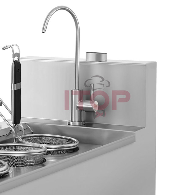 Commercial Automatic 3 Baskets Noodle Stove Gas Pasta Cooker Cooking Noodle Machine Stainless Steel Noodle Boiler