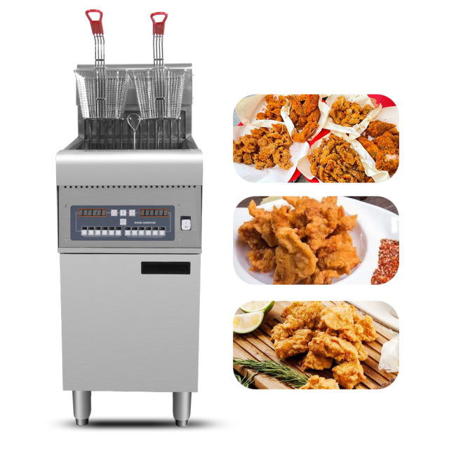 Commercial Single Cylinder Fast Food Restaurant Kitchen Fried Chicken Electric Chips Deep Fryer