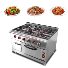 Wholesale Economical 6 Burner Cooking Range Gas Stove Cooker With Electric Oven Multi Kitchen Integrated Oven