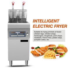 12L+12L French Fries Deep Fryer Automatic Vertical Double Cylinder Chicken Chips Frying Machine