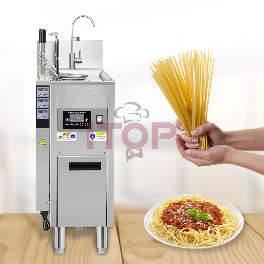 Commercial Automatic 3 Baskets Noodle Stove Gas Pasta Cooker Cooking Noodle Machine Stainless Steel Noodle Boiler