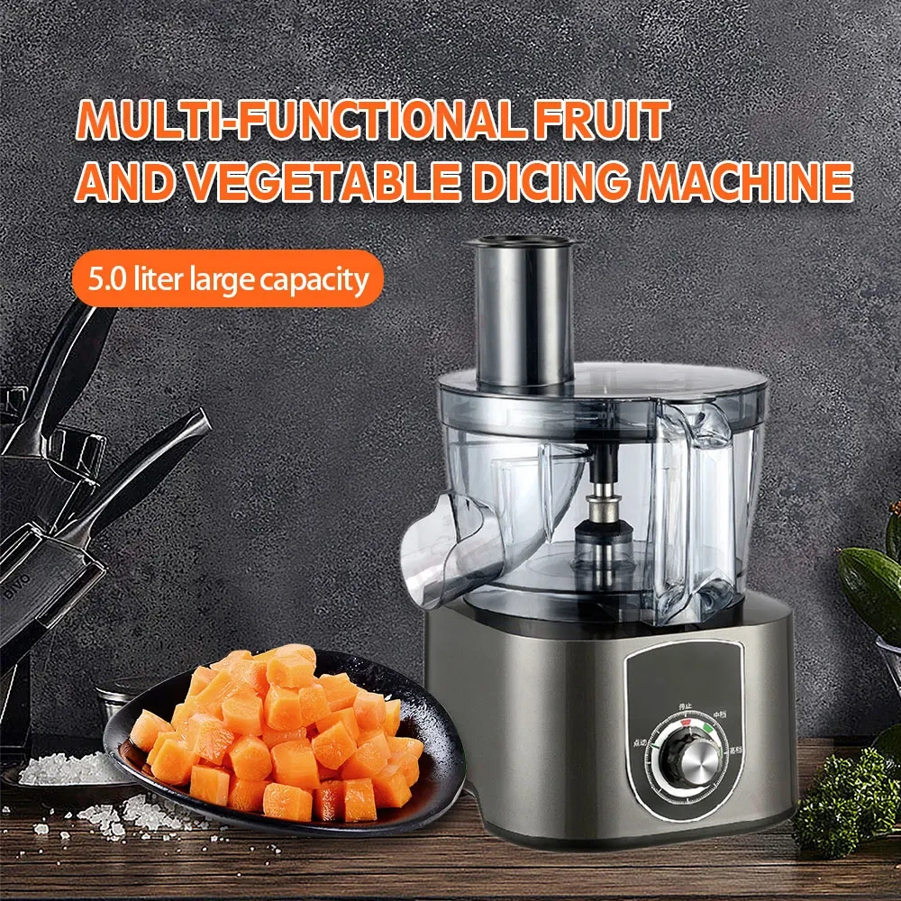 5L Multi-functional Electric Slicing Food Chopper Dicing Machine Small Desktop Vegetable Cutter