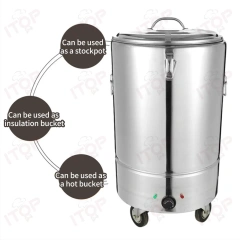 40L-130L Commercial Restaurant Stainless Steel Electric Large Water Soup Porriage Warmer Tea Urn With Temperature Controller
