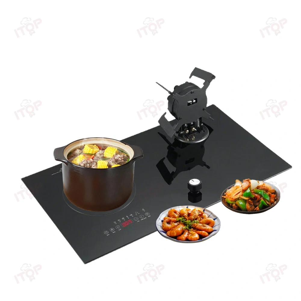5.0kw Induction Cooker Hob Multifunction Electric Induction Cooker Top 2 Burner 9 Jets Burner Lpg Gas Stove