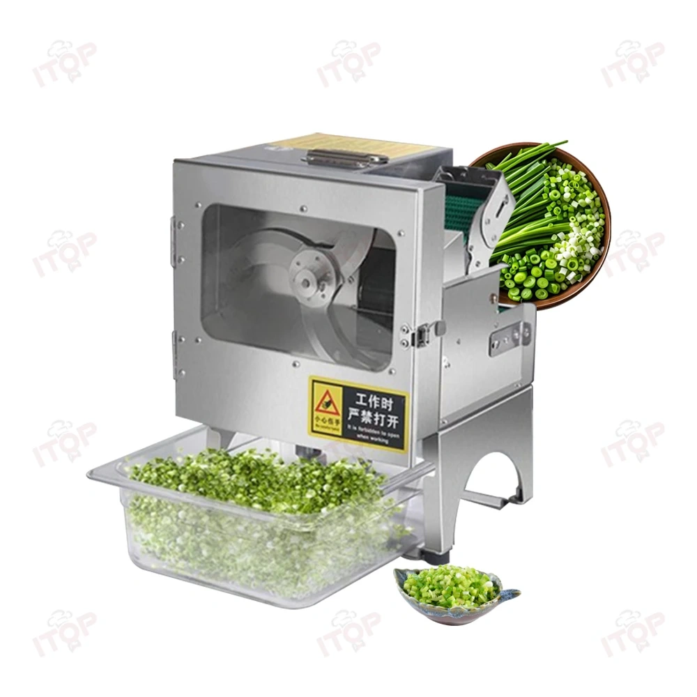 Adjustable 1.5mm To 35 Mm Automatic Commercial Cutter Shredder Spring Onion Celery Pepper Mushrooms Cutting Shredding Machine