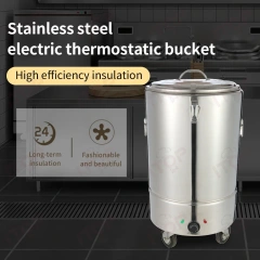 40L-130L Commercial Restaurant Stainless Steel Electric Large Water Soup Porriage Warmer Tea Urn With Temperature Controller